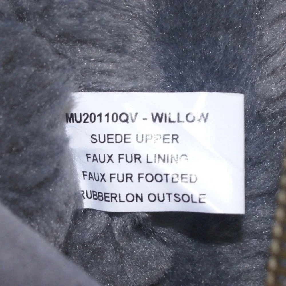 Lamo Willow Grey Suede Knit Back Faux Fur Lined Boots MU20110QV Womens 10